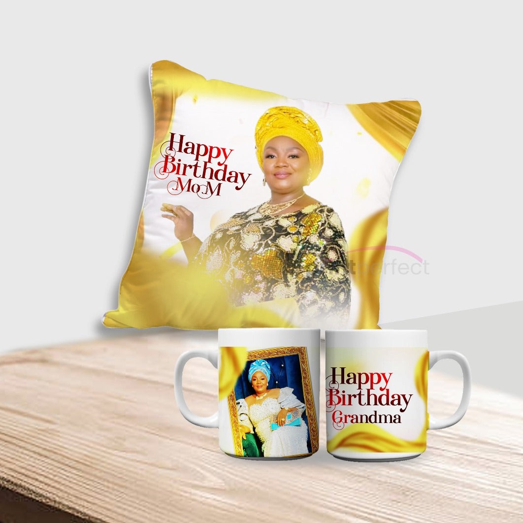 Personalized Sequin Pillow & Mug Set