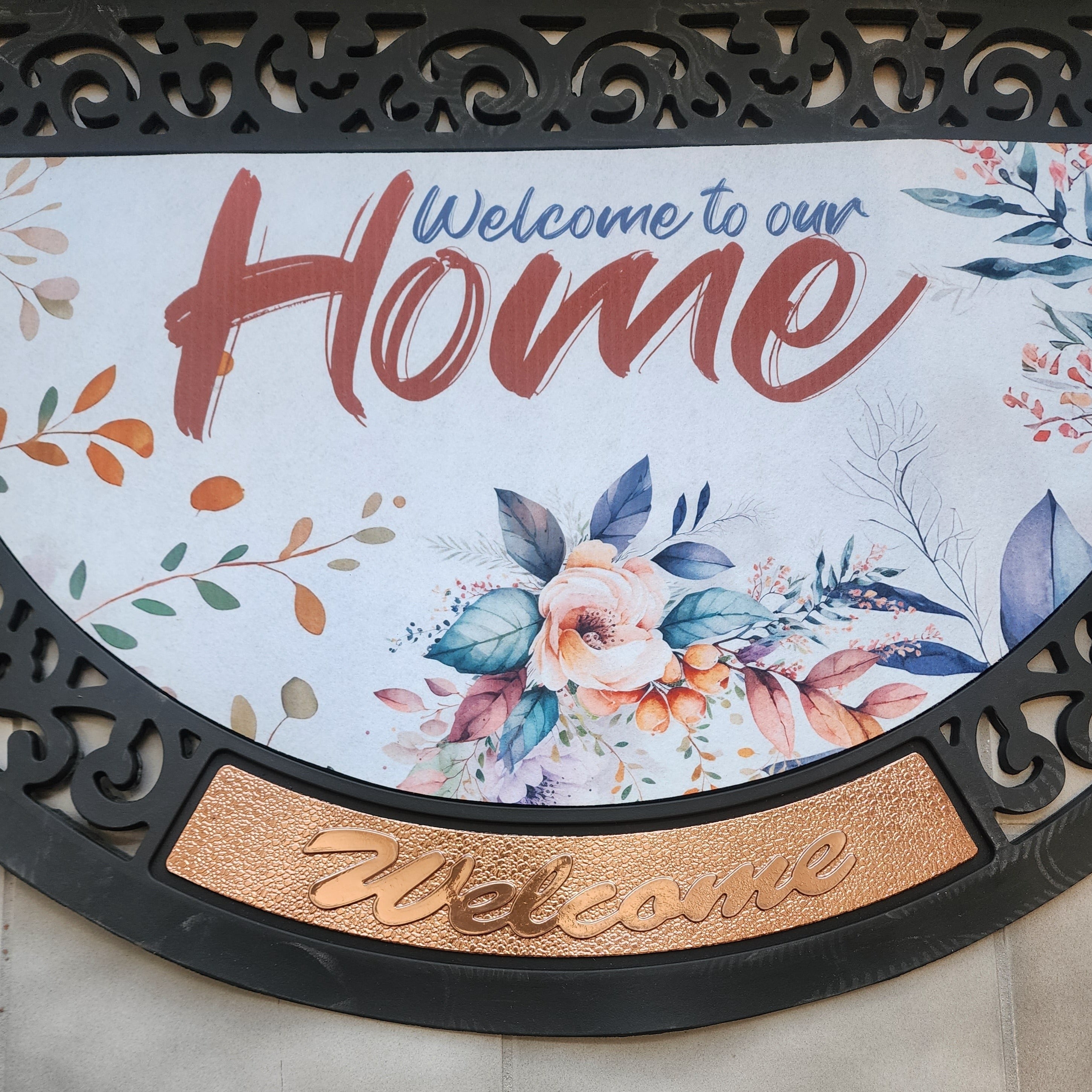Customized Half Round Rubber Felt Door Mat
