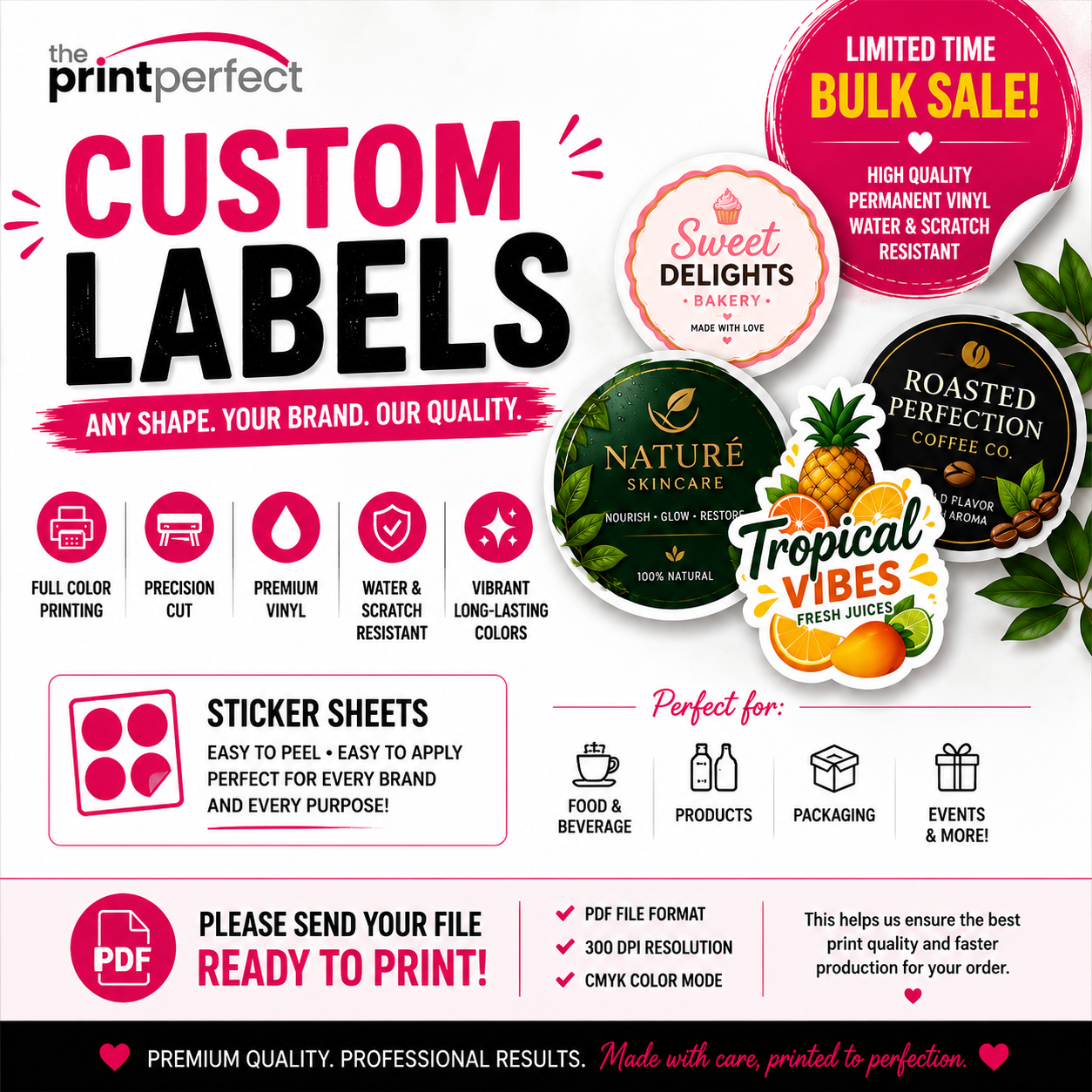 Stickers/Labels Sheets Bulk Sale