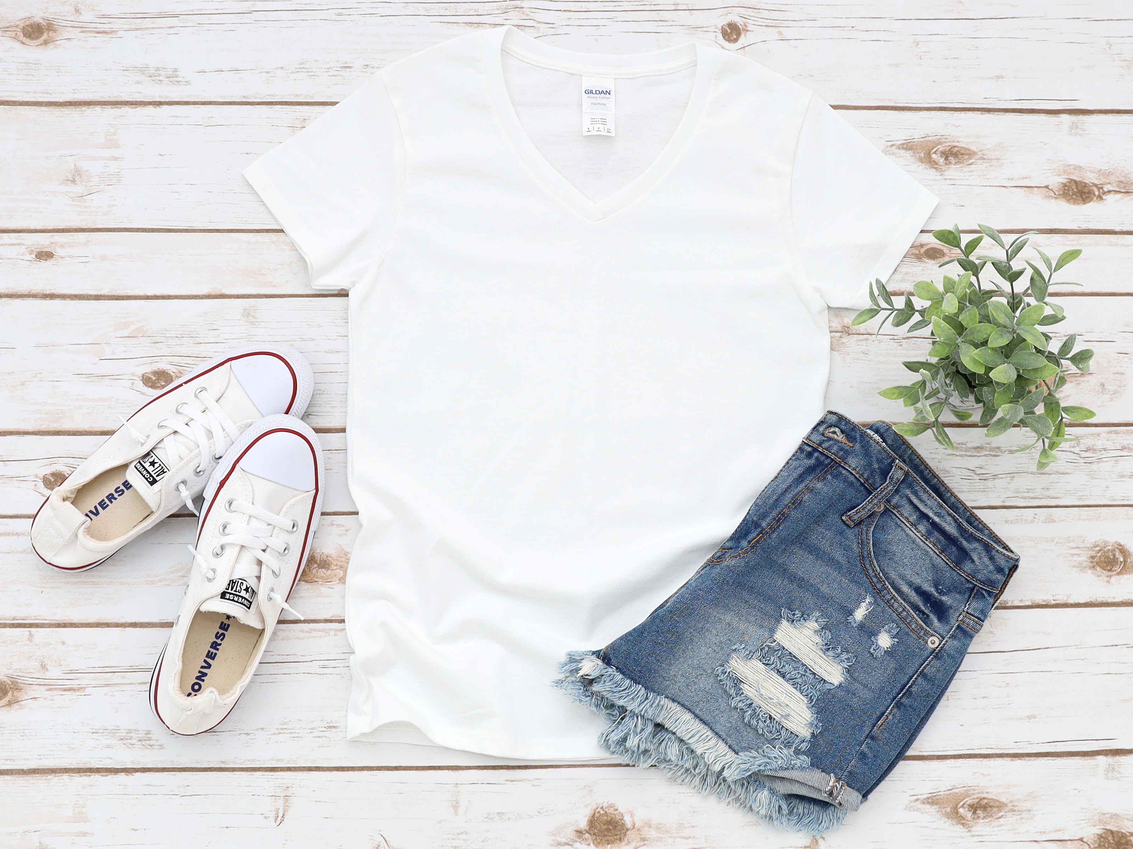 Adult V-Neck Custom T-Shirts