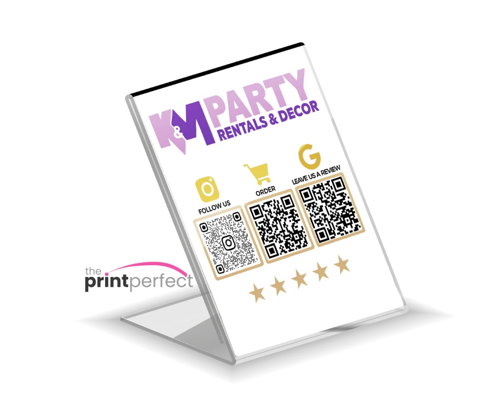 QR Social Media Sign (bend)