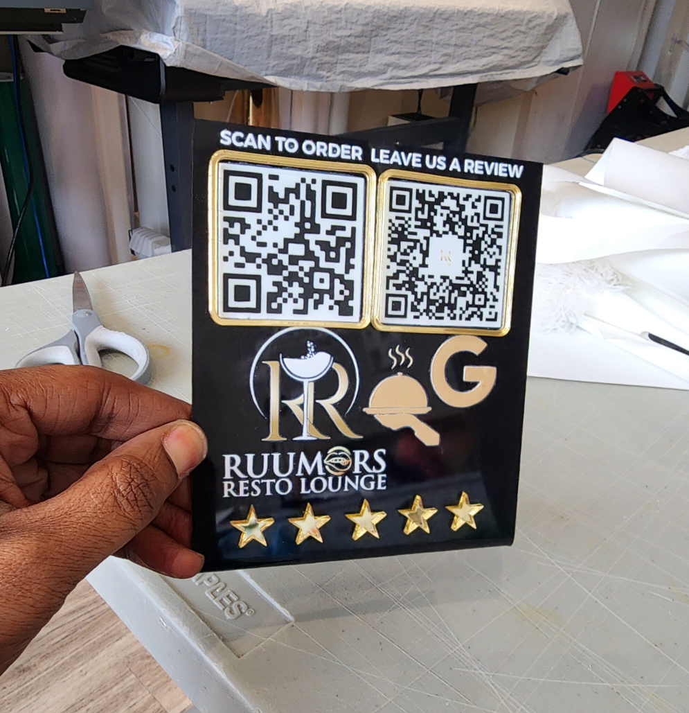 QR Social Media Sign (bend)
