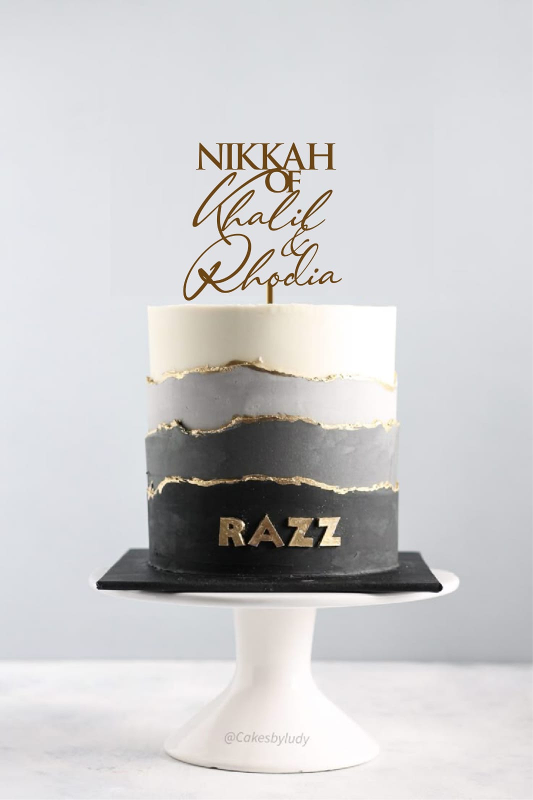 Mirrored Acrylic Cake topper