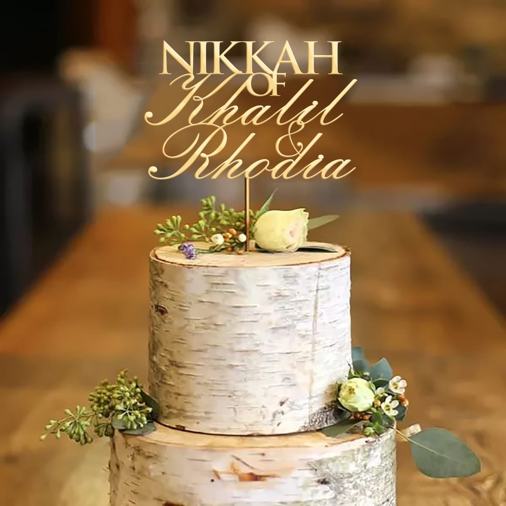 Mirrored Acrylic Cake topper