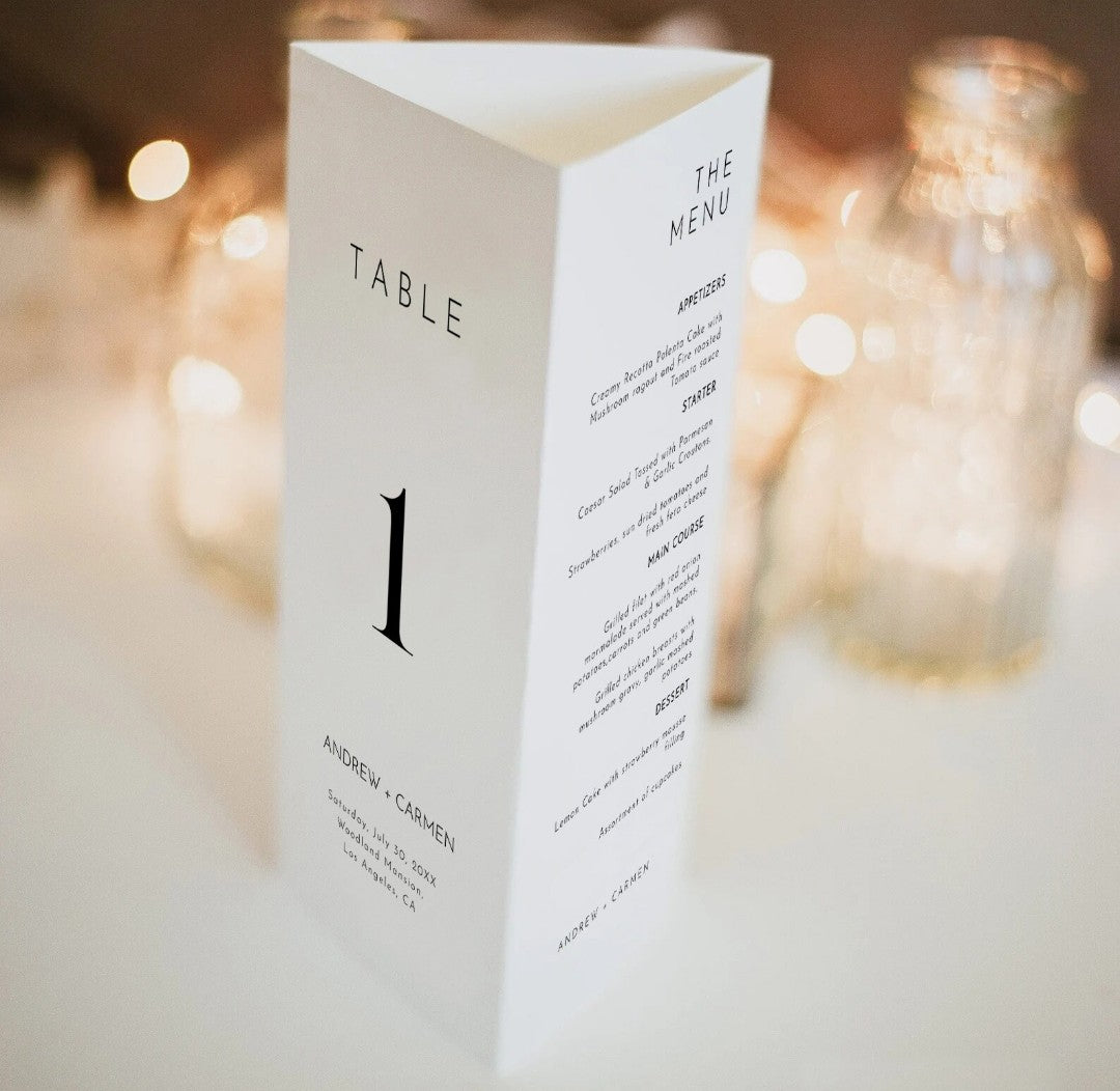 Tri Fold Menu