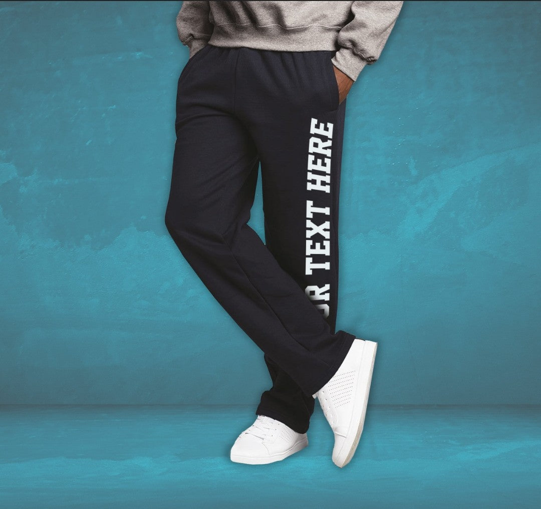 Open-Bottom Sweatpants with Pockets
