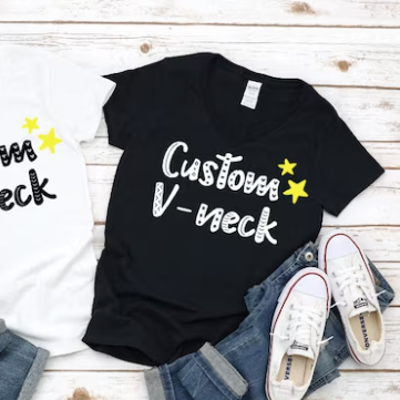 Adult V-Neck Custom T-Shirts