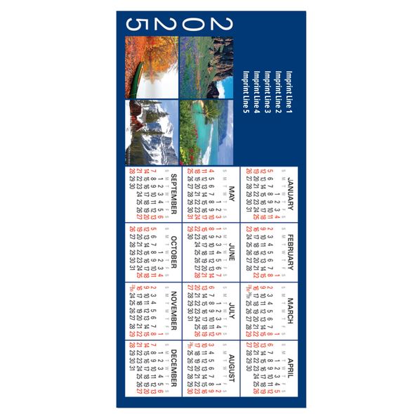 Envelope-Size Magnetic Calendar