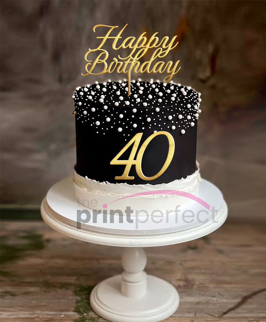 Mirrored Acrylic Cake topper