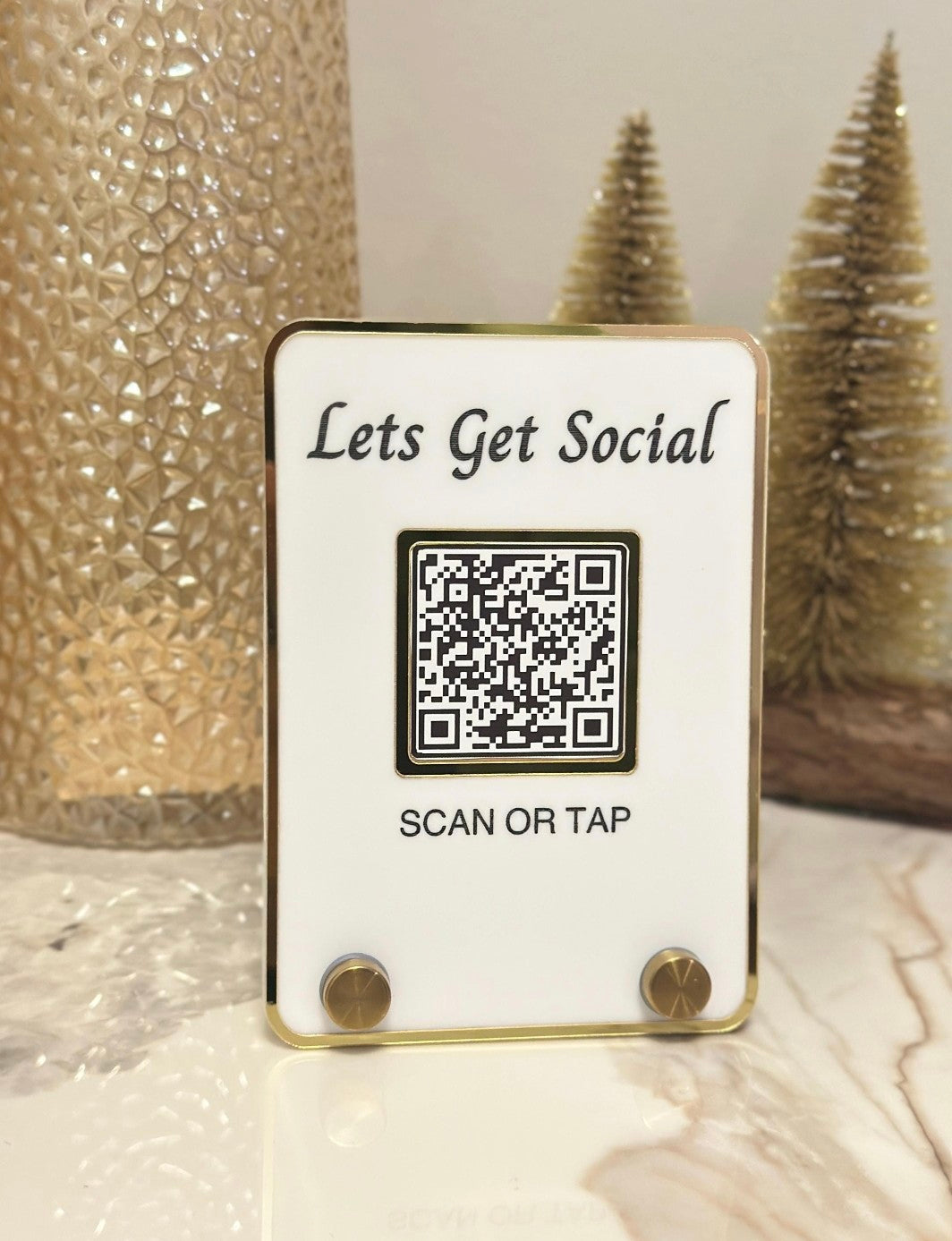 Mini QR Code NFC Sign