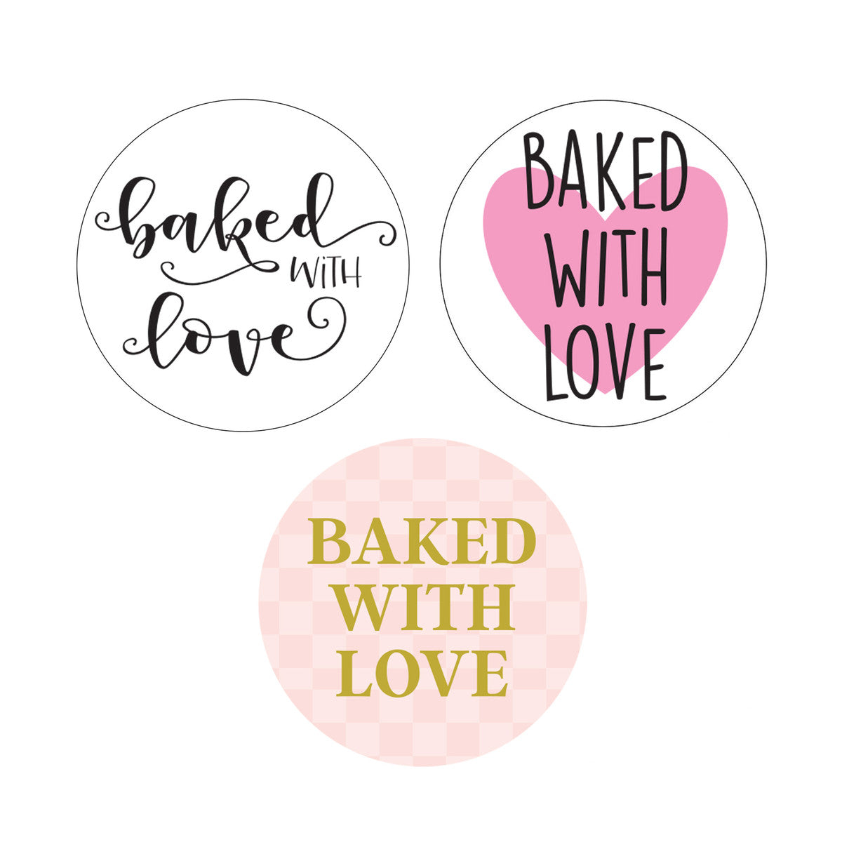 Baked with love Sticker/Labels Rolls