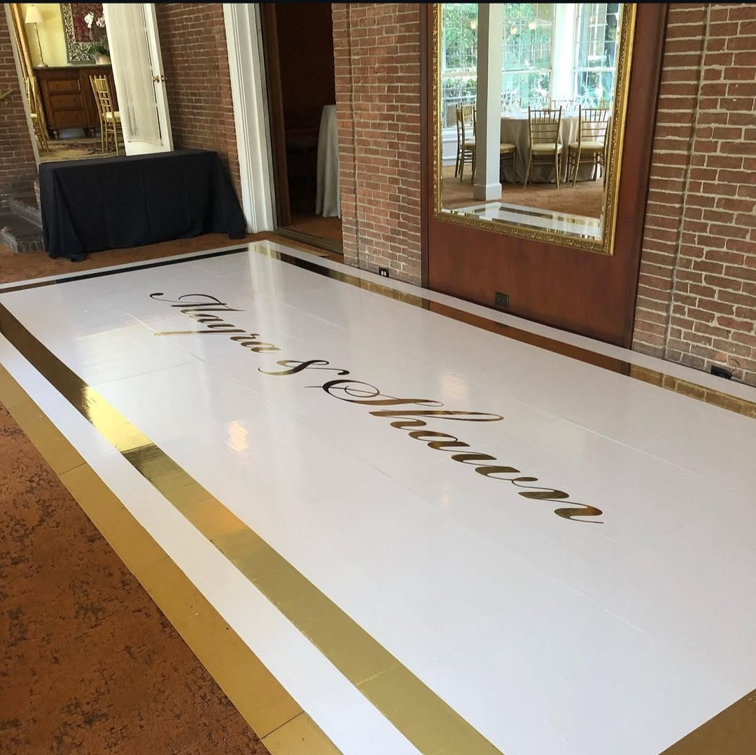 Gold Chrome Floor Decal