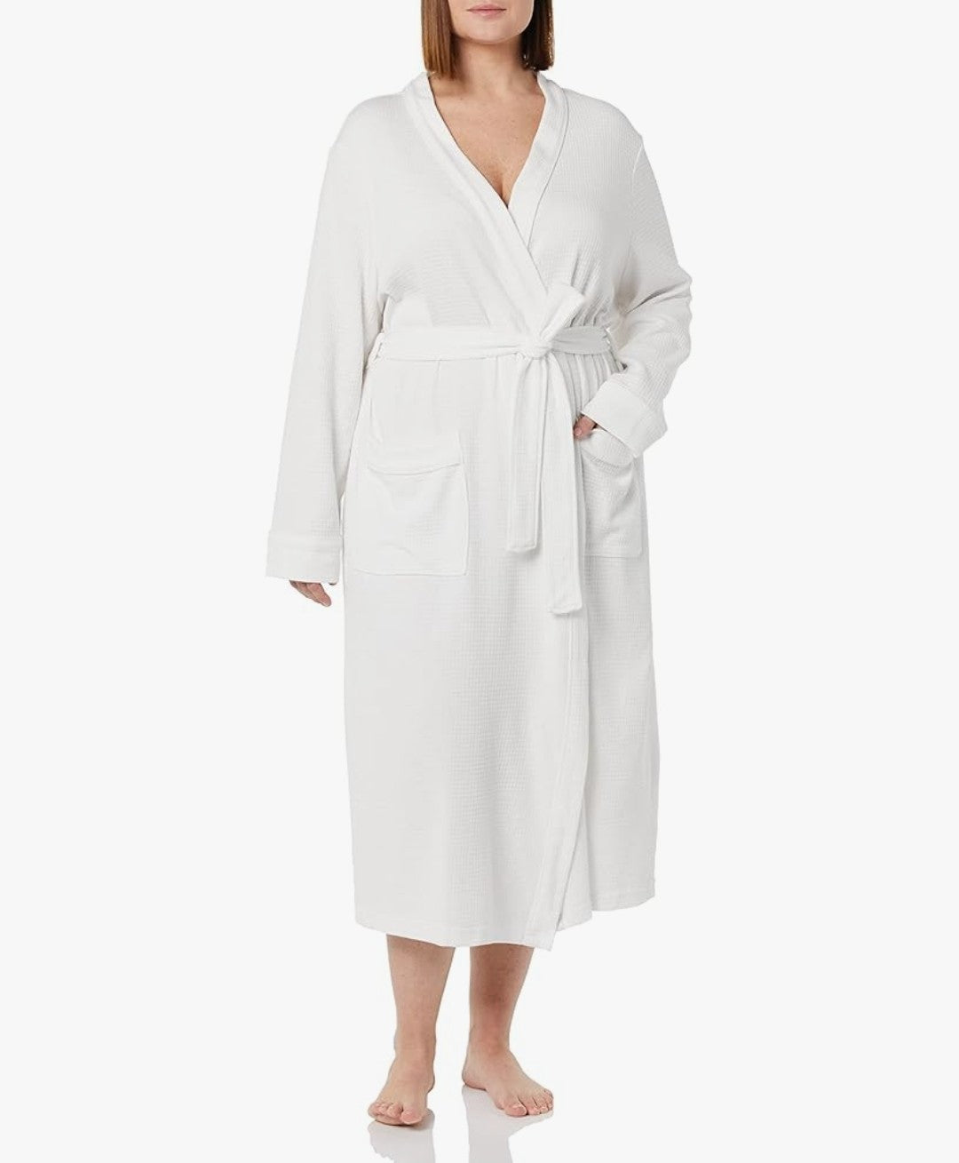 Embroidered Waffle Bathrobe