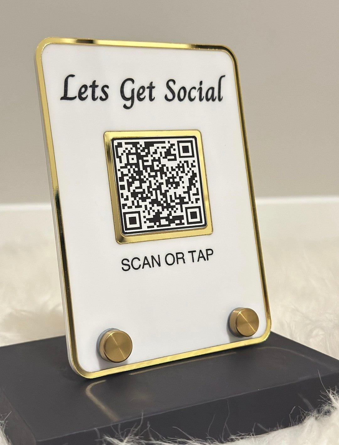 Mini QR Code NFC Sign
