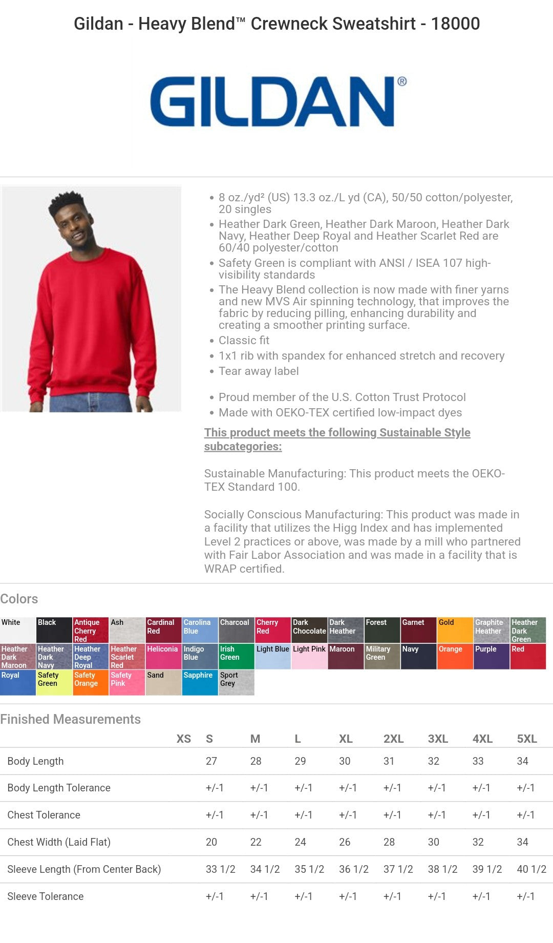 Embroidery Crew Neck Sweater (Customized)