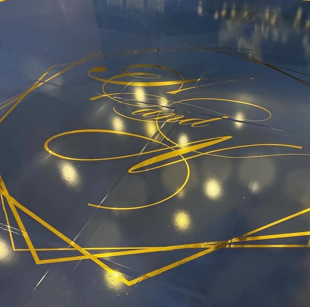 Gold Chrome Floor Decal