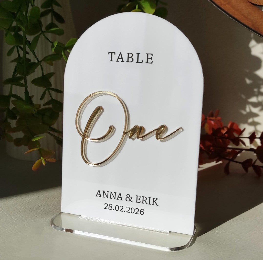 Custom Acrylic Table Sign