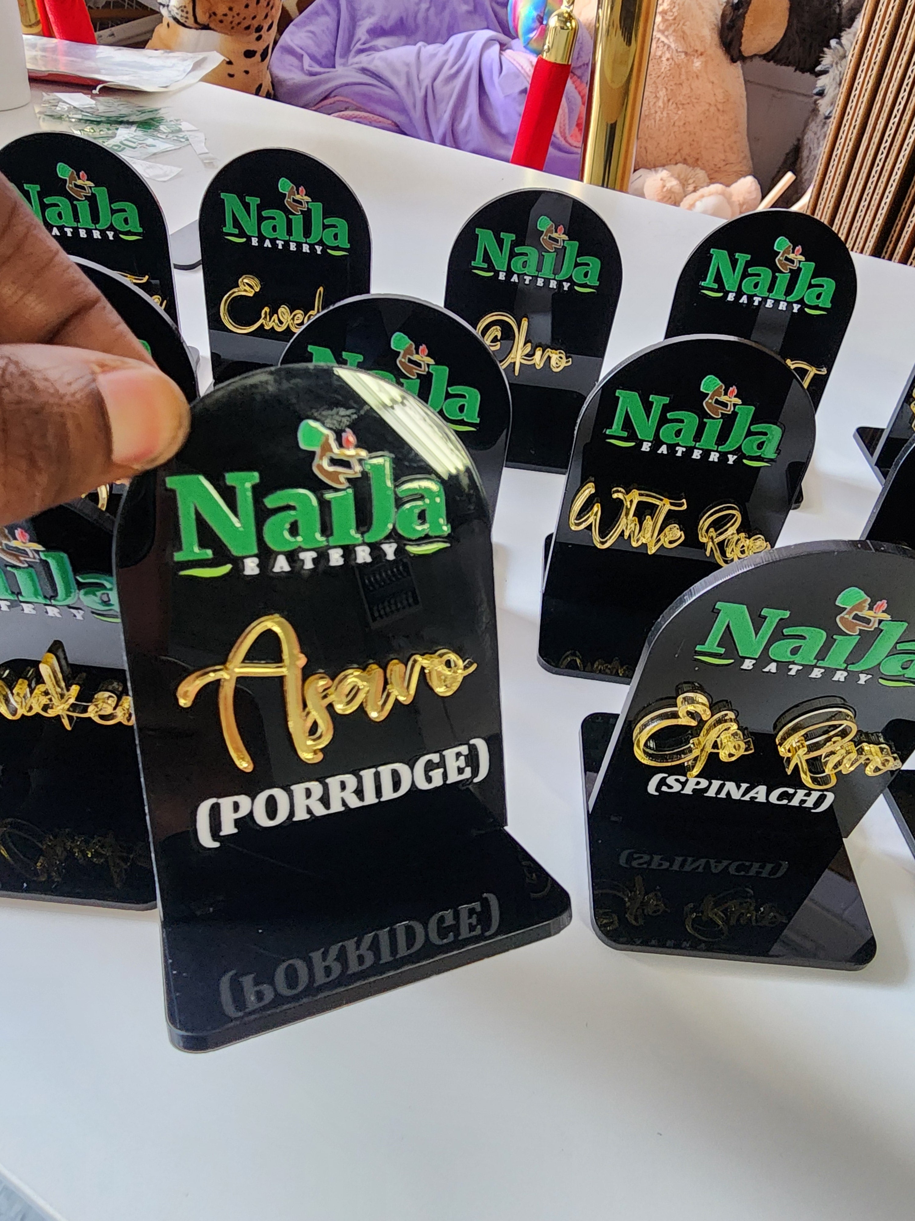 Custom Acrylic Table Sign