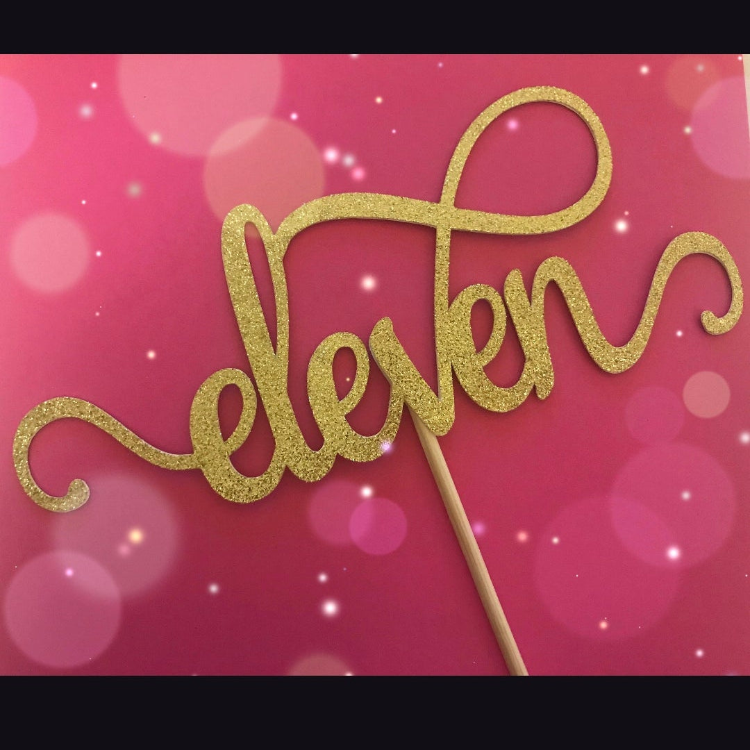 Custom Glitter Cake Topper