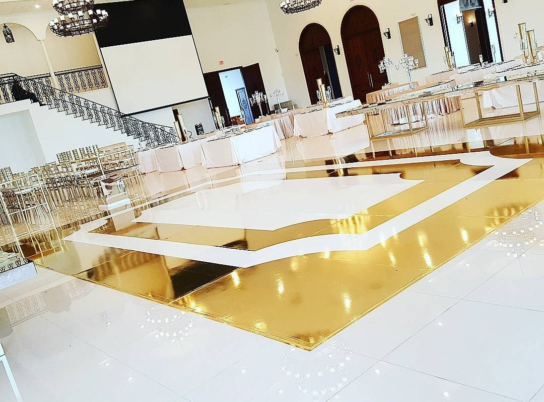 Gold Chrome Floor Decal