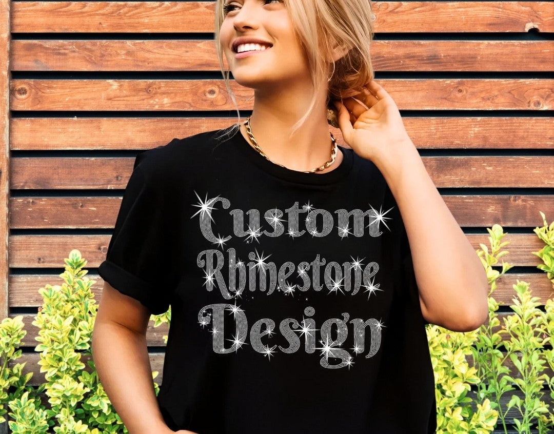 Custom Rhinestone Bling T-Shirt (24)