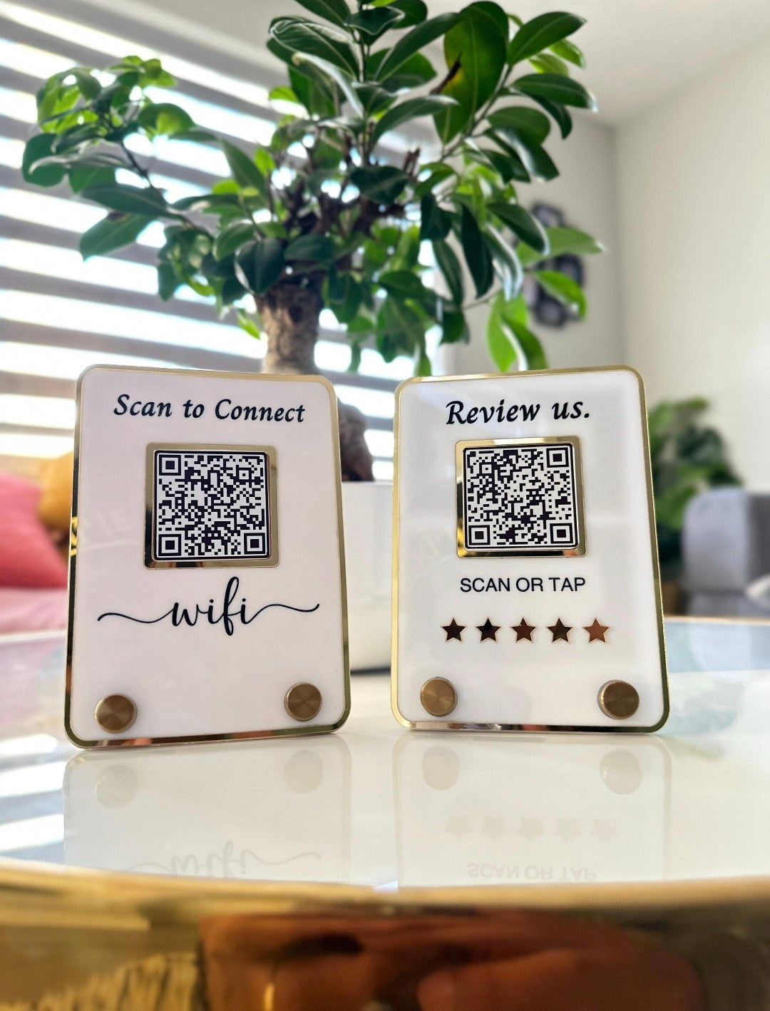 Mini QR Code NFC Sign