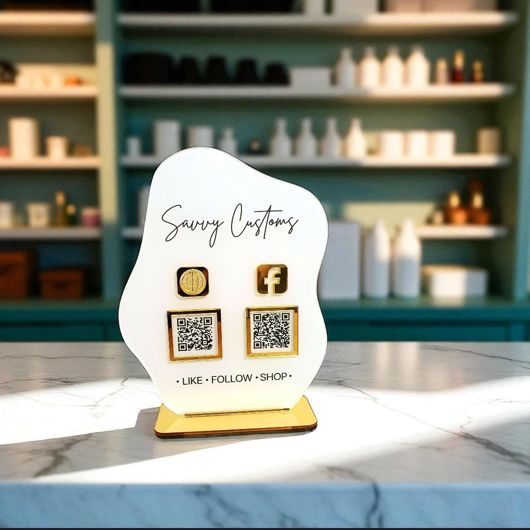 QR Social Media Sign