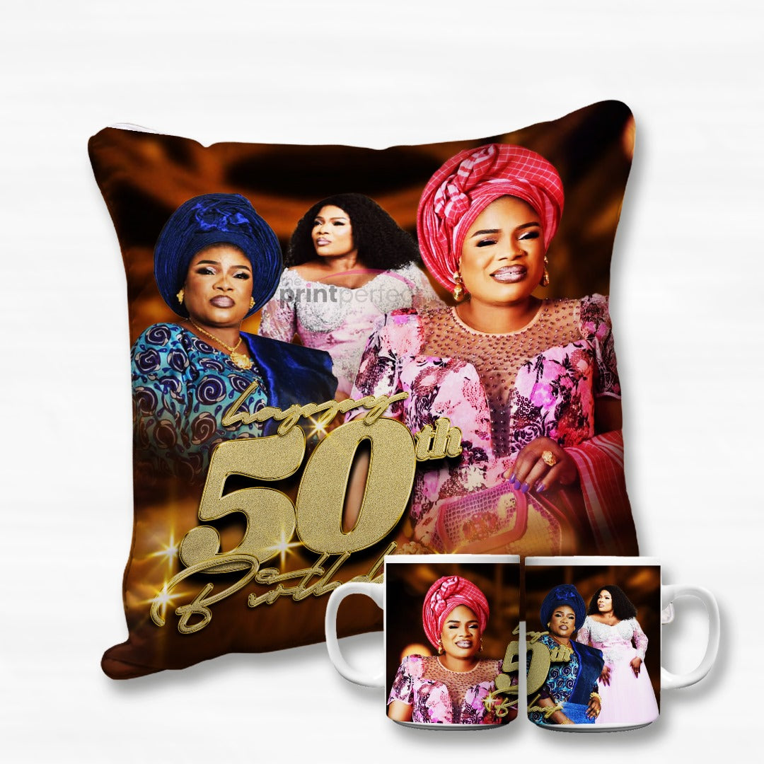 Personalized Sequin Pillow & Mug Set
