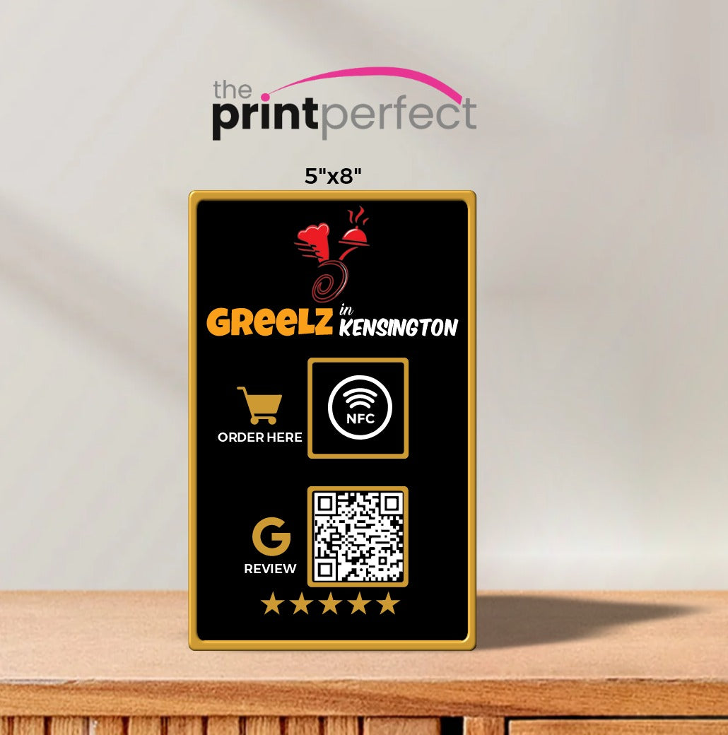 Tap & Scan Smart Review & Order Stand (QR + NFC)
