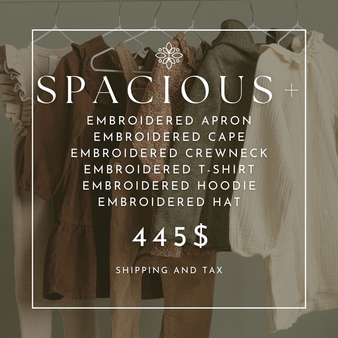 Spacious + (embroidery) Business Package