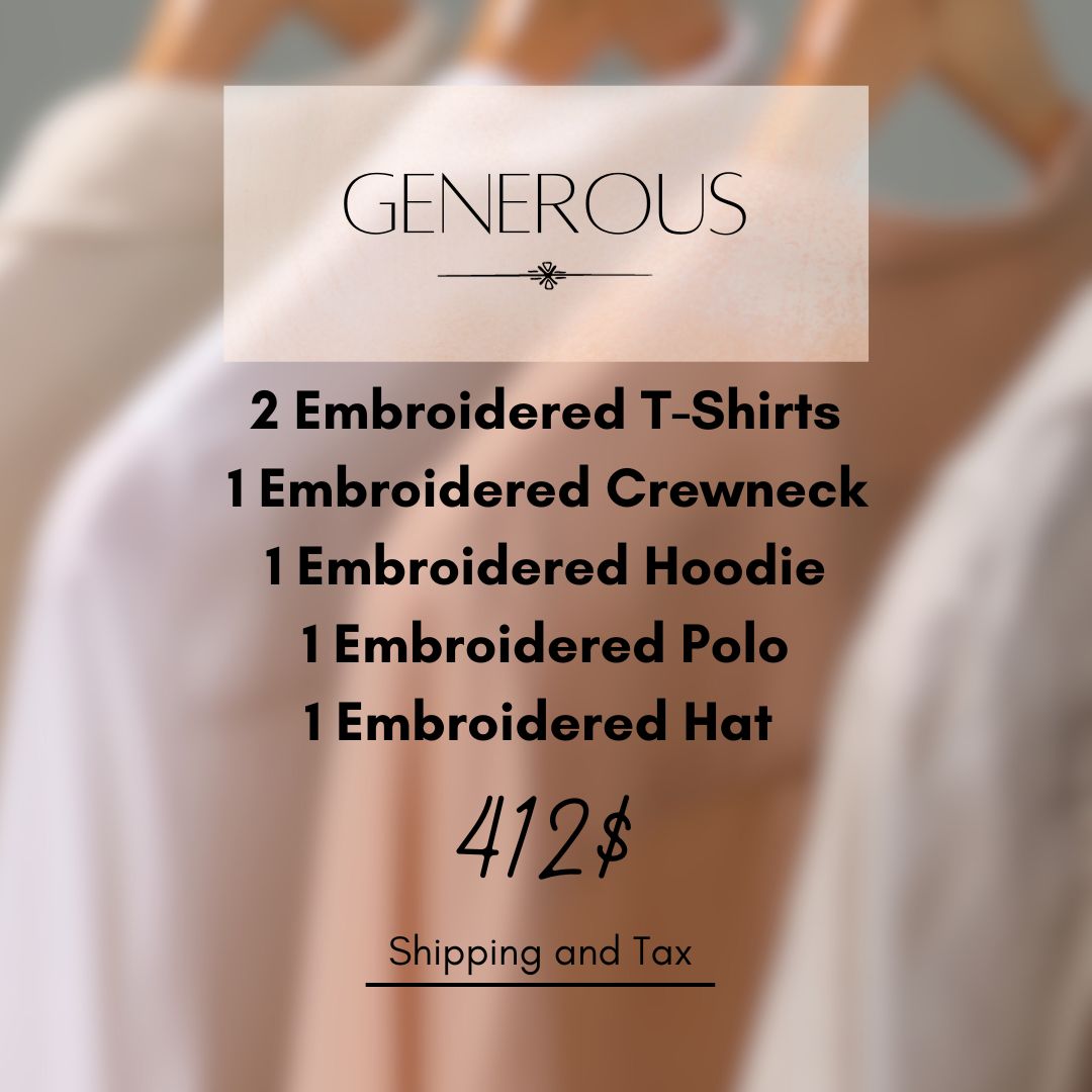 Generous (embroidery) Business Package