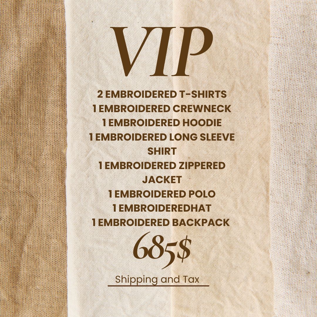 VIP (embroidery) Business Package