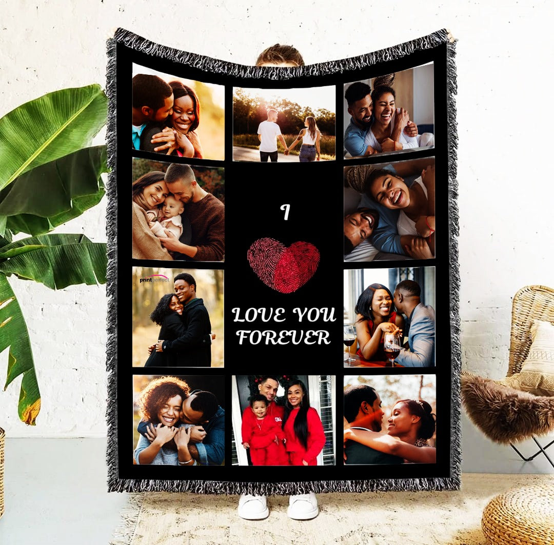 10 Panel Photo Blanket - I Love You Forever