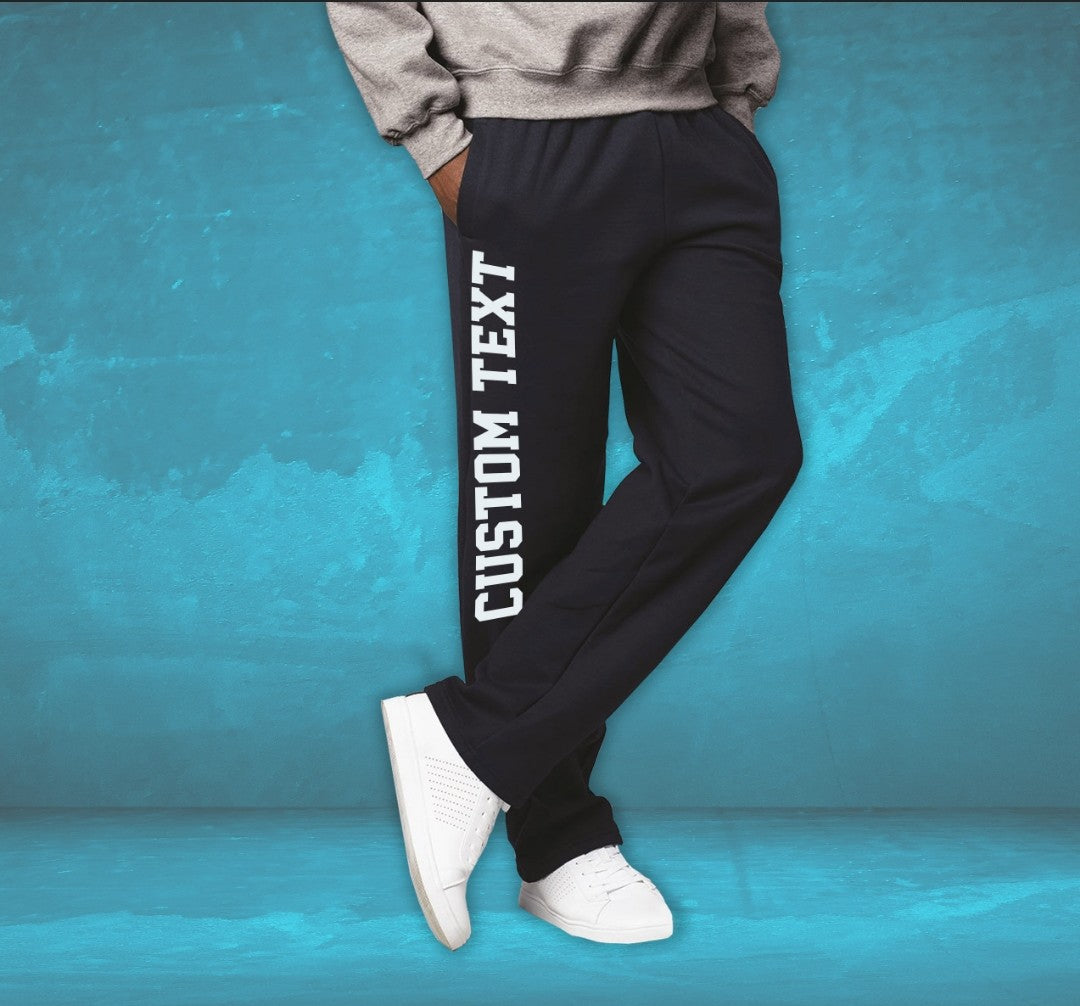 Open-Bottom Sweatpants with Pockets