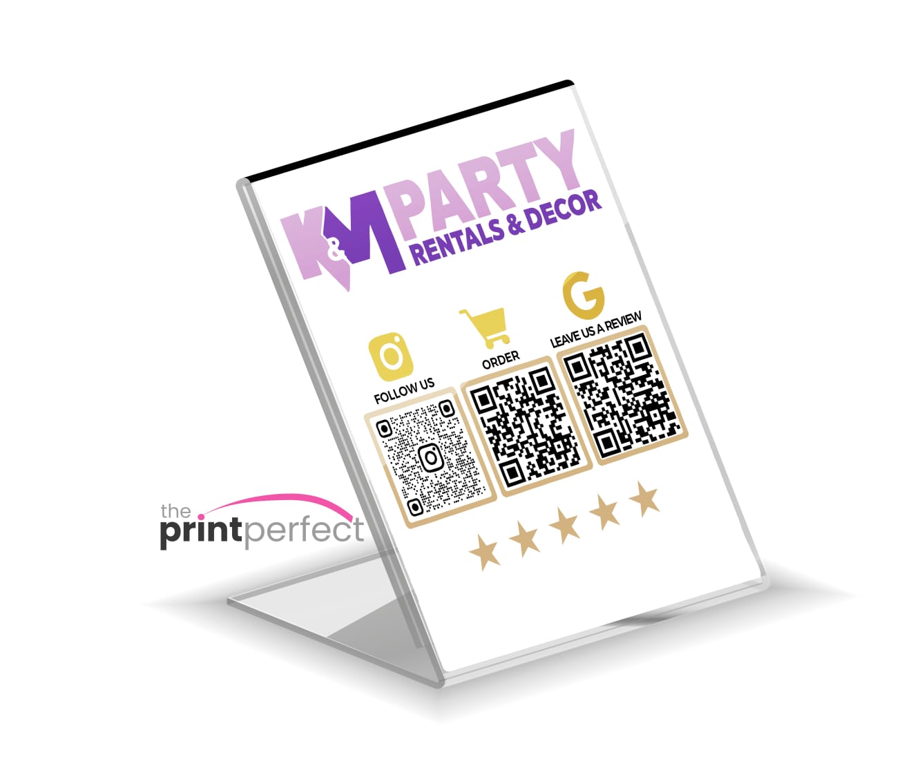 QR Social Media Sign (bend)