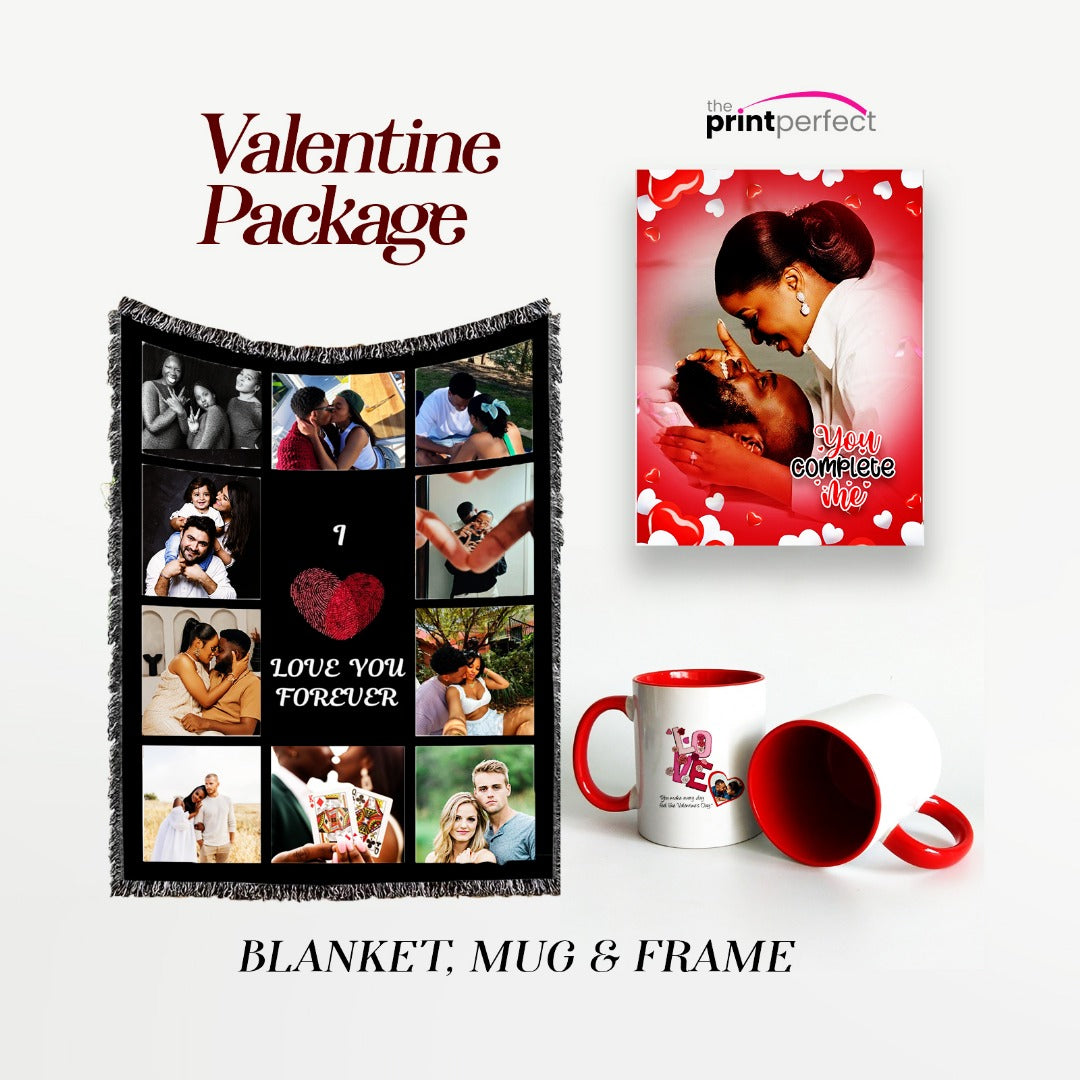 Panel Blanket, HD Photo Frame & Mug Gift Set