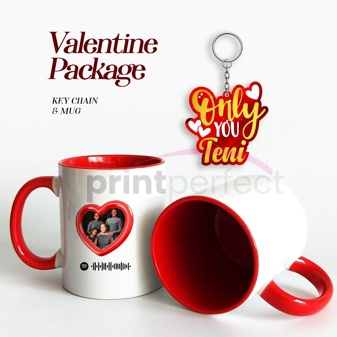 Mug & Acrylic Key Chain Gift Set