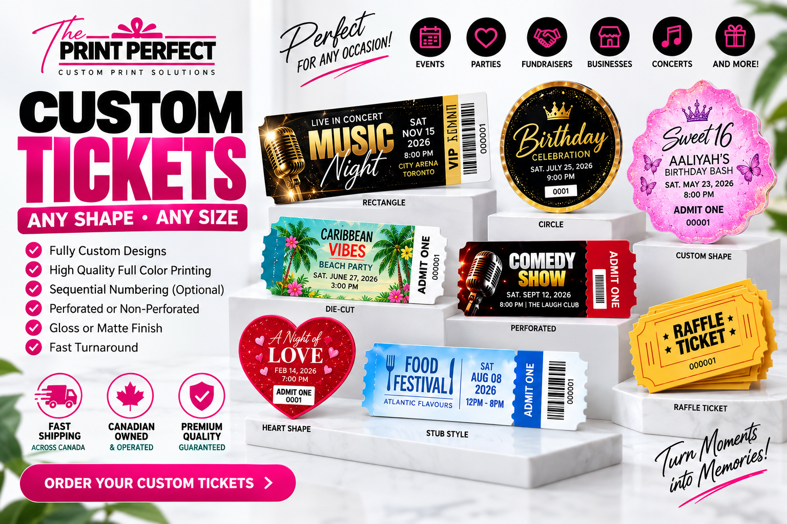 Custom Printed Tickets