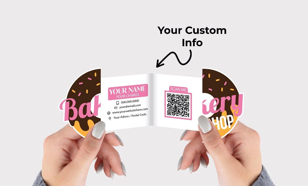 Custom Foldable Die-Cut Business Cards | QR Code Business Cards