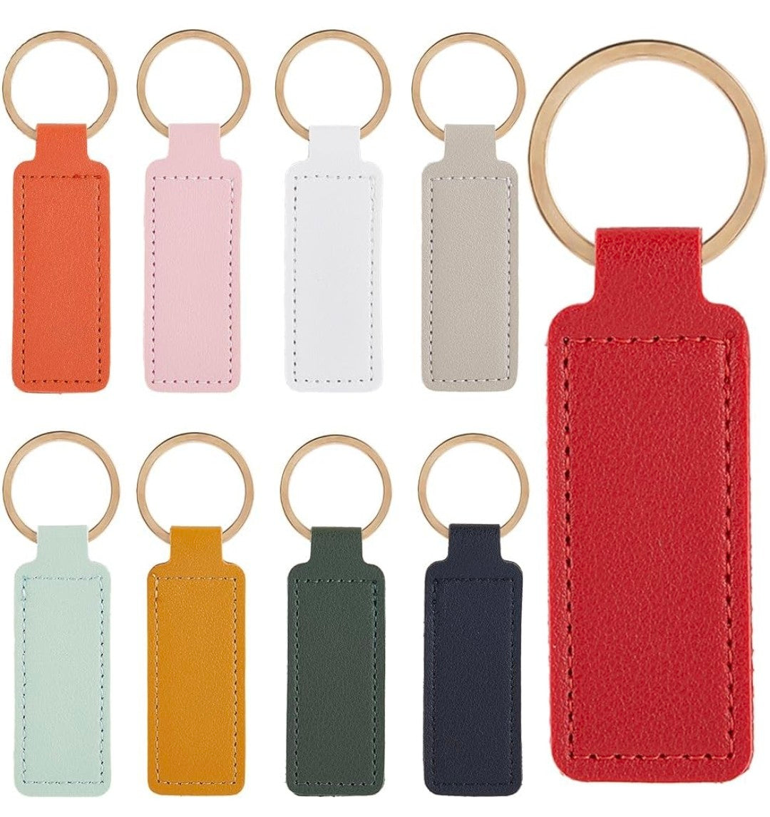 Engraved Leather Keychain