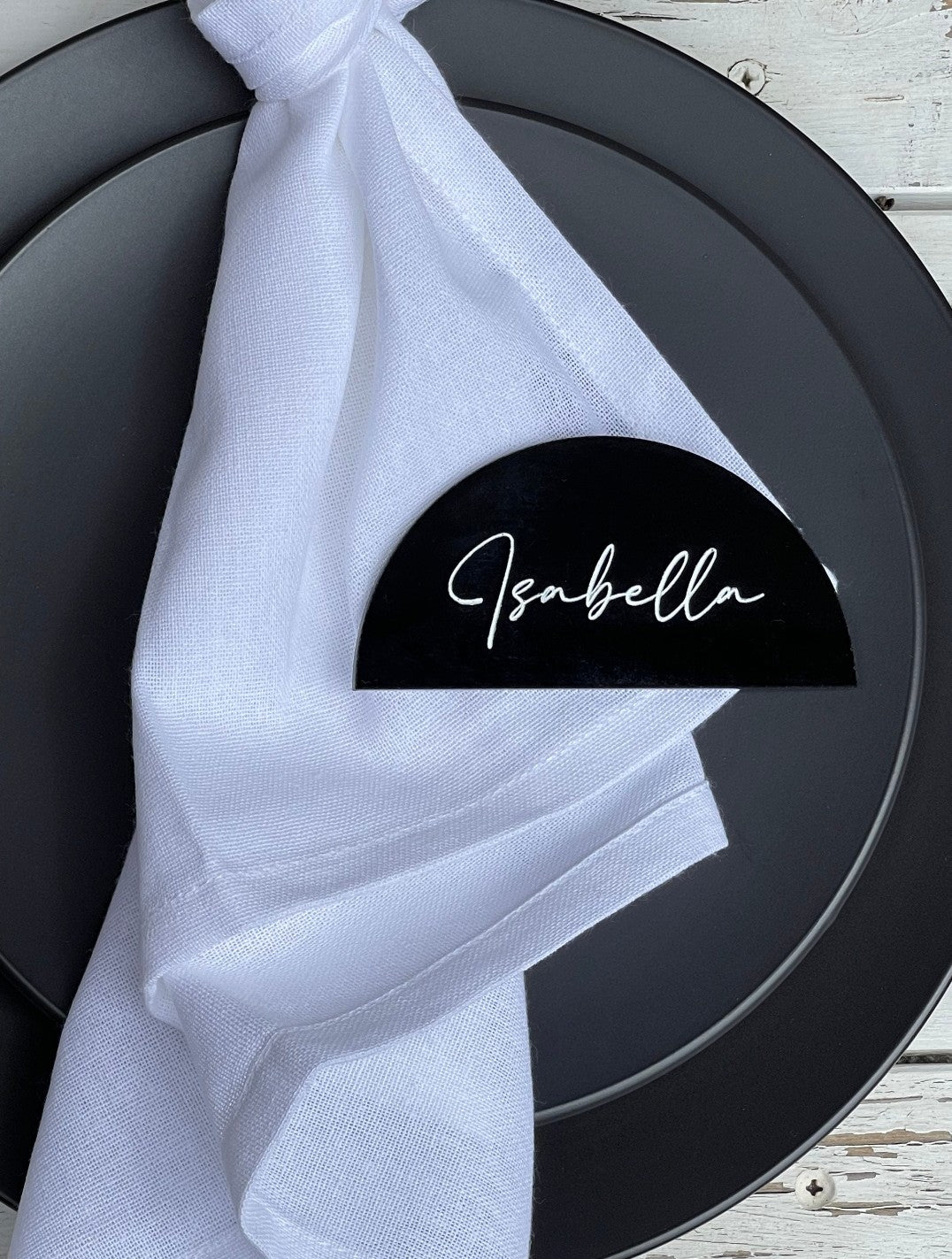 Name Place Cards | Semi-Circle Acrylic