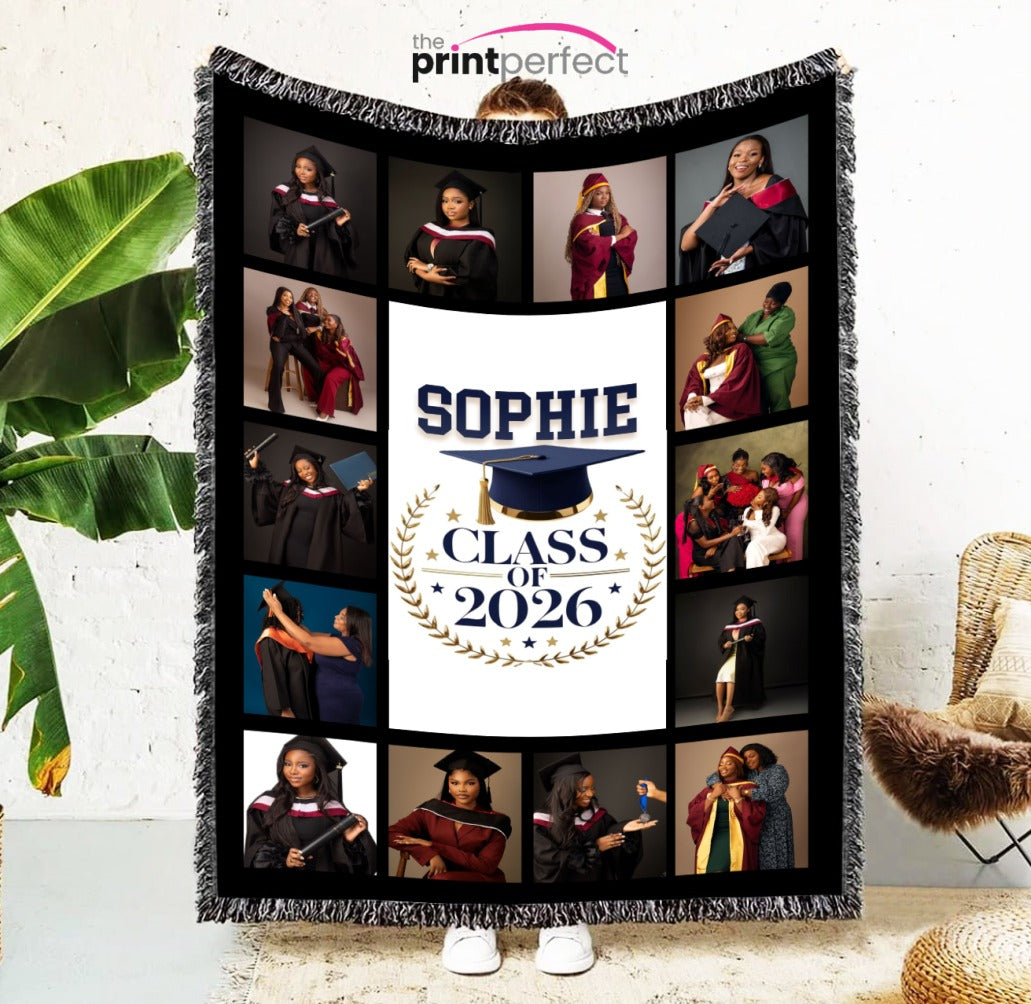 14 Panel Photo Throw Blanket