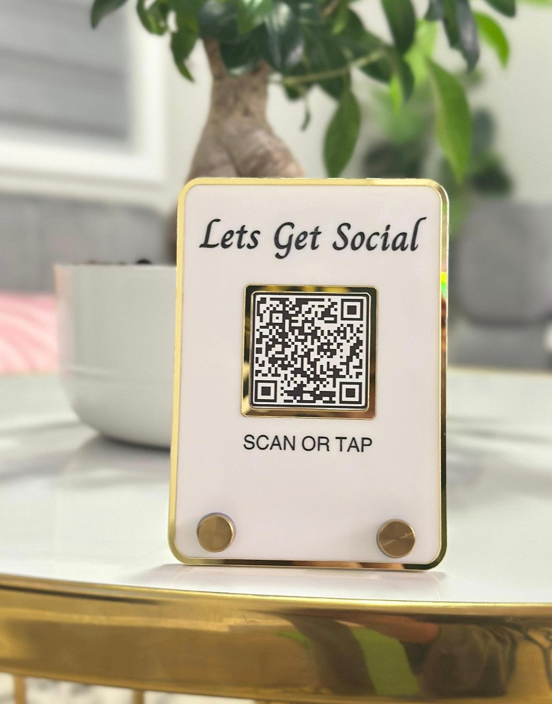 Mini QR Code NFC Sign