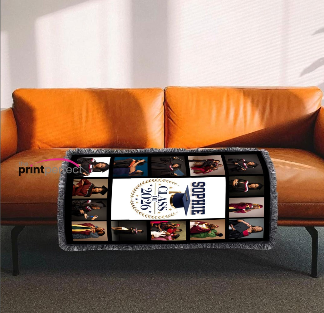 14 Panel Photo Throw Blanket