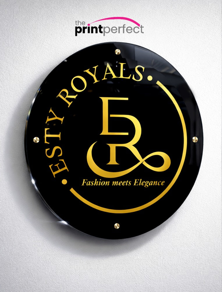 Custom Round Acrylic Business Sign