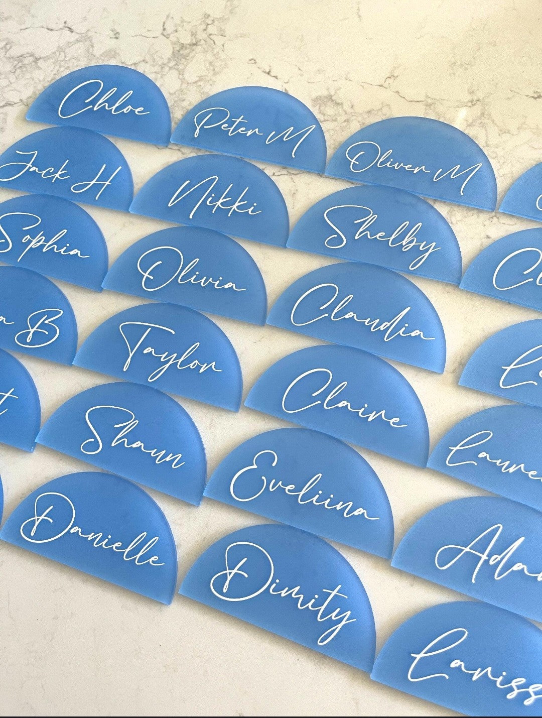 Name Place Cards | Semi-Circle Acrylic