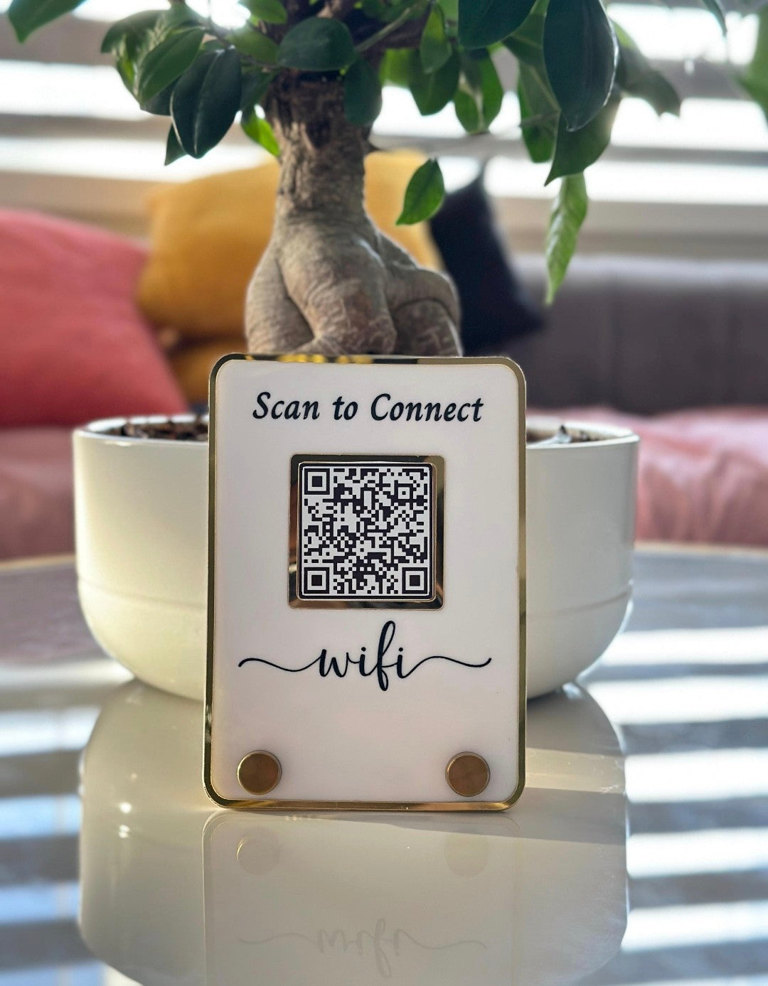 Mini QR Code NFC Sign